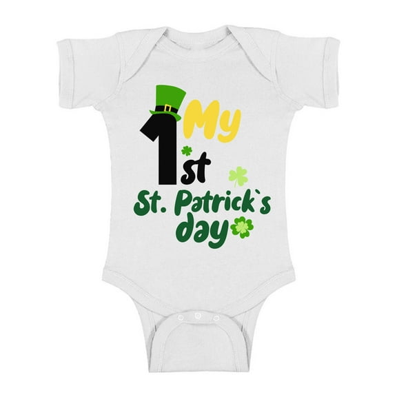 Awkward Styles Irish Day Baby Bodysuit My First St Patrick's Day Romper Paddys Day