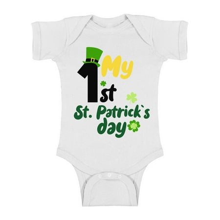 

Awkward Styles Irish Day Baby Bodysuit My First St Patrick s Day Romper Paddys Day
