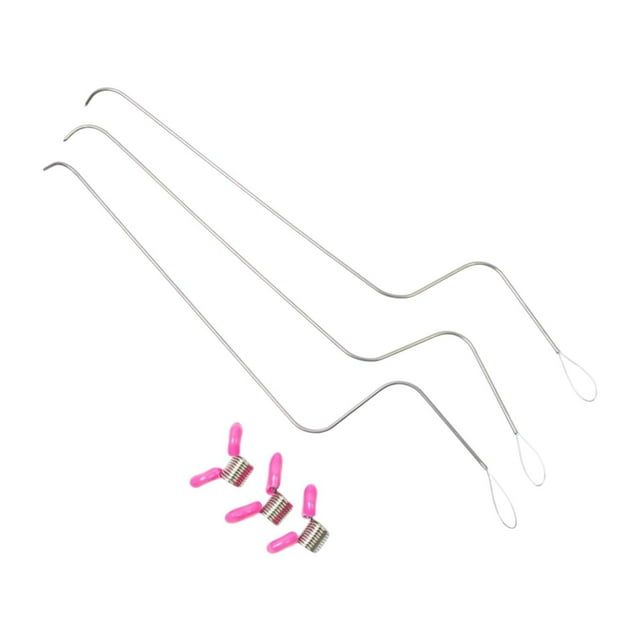GUOOL 3 Pieces DIY Bead Stringing Kit Large Eye Curved Beading Pins for DIY Crafts