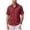HGG346-Red, variant on Men's Ink-Wash Print, Fashionable, Casual, Loose-Fitting, Cool-Feeling Ice Silk, Concealed Button, Short-Sleeved Collared Shirt