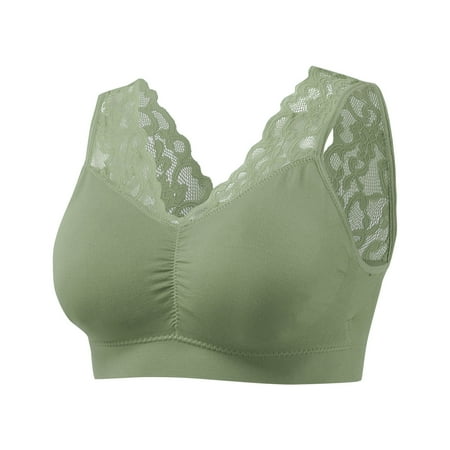 

FZM Women Bra Bra Top Solid Vest Lace Seamless Breathable Push Up Top Underwe