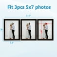 thumbnail image 6 of Black Trifold 5x7 Picture Frame, Vertical Hinged Frames Made to Display Three 5 by 7 inch Photos for Wall and Tabletop Display, 6 of 7