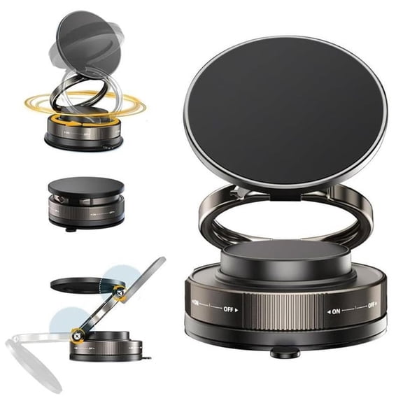 Magnetic Adjustable Suction Cup Mount for MagSafe-Compatible Phones, Universal Phone Holder for Car, Desk, and Mirror Use