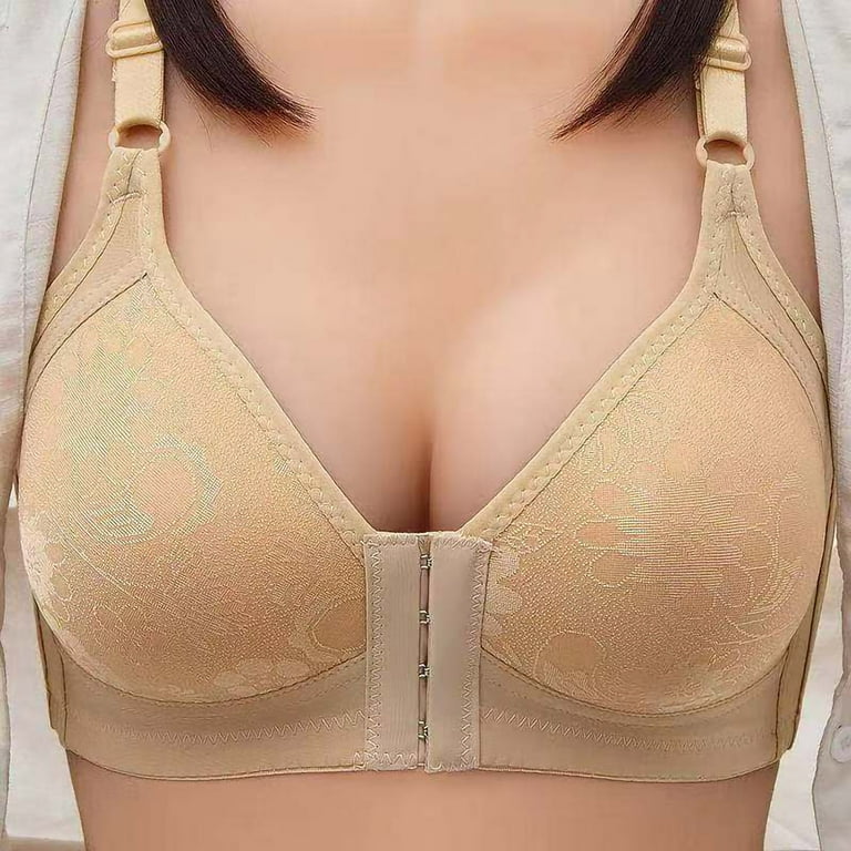 Mrat Clearance Nursing Sports Bras for Breastfeeding Clearance Womens Solid  Color Comfortable Hollow Out Perspective Bra Underwear No Underwire Sticky  Push up Bra L_16 Beige S 