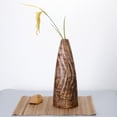 thumbnail image 6 of Villacera Handmade 15? Tall Brown Tapered Mango Wood Vase | Decorative Wave Carved Cylinder Vases | Eco-Friendly and Sustainable Wood, 6 of 6