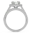 thumbnail image 3 of Pompeii 3 1/3Ct Halo Diamond Engagement Lab Grown Ring Set White Yellow or Rose Gold, 3 of 7