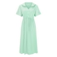 thumbnail image 5 of Long Sleeve Maxi Dress for Women V Neck Casual Button Down Boho Long Floral Dresses Summer Beach Sundress Clothes 2024, 5 of 7
