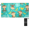 thumbnail image 2 of Monkey and Banana Beach Towel Quick Dry Absorbent Bath Towels Sandproof Lightweight Towel for Gym Yoga Sports Swimming - 31x71in Washcloth Gift, 2 of 7