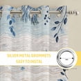 thumbnail image 6 of Blue Starfish Coastal Kitchen Curtains Window Panels, Eucalyptus Summer Nautical Shell Vintage Insulated Window Treatment Curtain, Grommet Curtains for Bedroom/Living Room/Bathroom, 2 Piece 52"Wx63"L, 6 of 8