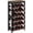 Rustic Brown and Black, variant on 6 Tier Bamboo Wine Rack Freestanding Floor, 24 Bottles Wine Storage Shelves with Table Top, Stackable Wine Display Rack for Kitchen, Bar, Dining Room, Black