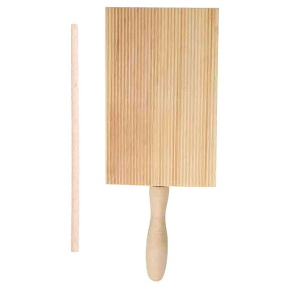 BRIGHTFUFU Household Gnocchi Maker 1 Set Wooden Pasta Board for Kitchen Use and Housewarming Present