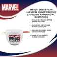 thumbnail image 7 of Marvel Spider-Man Ceramic Ramen Noodle Rice Bowl with Chopsticks Microwave Safe, 20 Ounces, 7 of 7