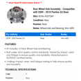 thumbnail image 2 of Rear Wheel Hub Assembly - Compatible with 2009 - 2010 Pontiac G3 Base, 2 of 2