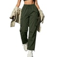 thumbnail image 5 of Maplenight Womens Hiking Pants Lightweight Quick Dry Cargo Pants Elastic Waist Wide Leg Pants Outdoor Travel Casual Trousers with Multi Pockets, 5 of 8