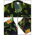 thumbnail image 4 of LA LEELA Men's Hawaiian Shirts Short Sleeve Button Down Shirt Mens Tropical Shirts Casual Vacation Summer Party Caribbean Shirts for Men Funny S Pineapples, Black, 4 of 7