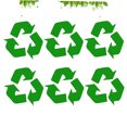 thumbnail image 2 of WASHWEPE Ensemble de 6 Autocollants pour Bac de Recyclage Vert PVC Graphiques Simples pour Utilisateurs de l'Environnement, 2 of 8