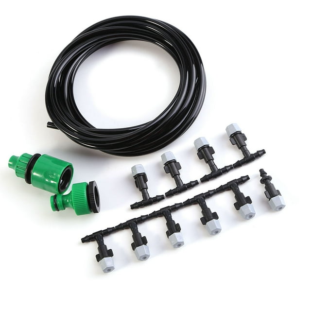 Drip Irrigation Kit,Water Misting Cooling System Hose Sprinkler Nozzle Micro Drip Irrigation Kit for Outdoor Plants