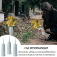 thumbnail image 5 of 10Pcs Cemetery Vases Memorial Flower Vase Plastic Flower Holders with Spikes for Flowers Headstones Cemetery Grave Decoration, 5 of 6