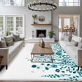 thumbnail image 5 of Teal Spring Floral Area Rug 5x8 Washable Rug Non Slip Watercolor Flowers Elegant Pastoral Large Area Rug Soft Stainresistant Indoor Floor Carpet for Living Room Bedroom Home Office Dining Room, 5 of 7