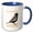 Blue/White, variant on 3drose, Colorado Territory Bird the Lark Bunting, 15oz Mug