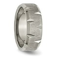 thumbnail image 5 of Auriga Fine Jewelry Titanium Beveled Edge Notched 8mm Band for Men Size 11, 5 of 6