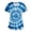Light Blue, variant on Women's V-Neck Scrub Tops for Women Short Sleeve Fashion Tie Dye Gradient Printed Workwear with Pockets Stretchy Breathable Nursing Uniforms Cute Medical Tops Blue L