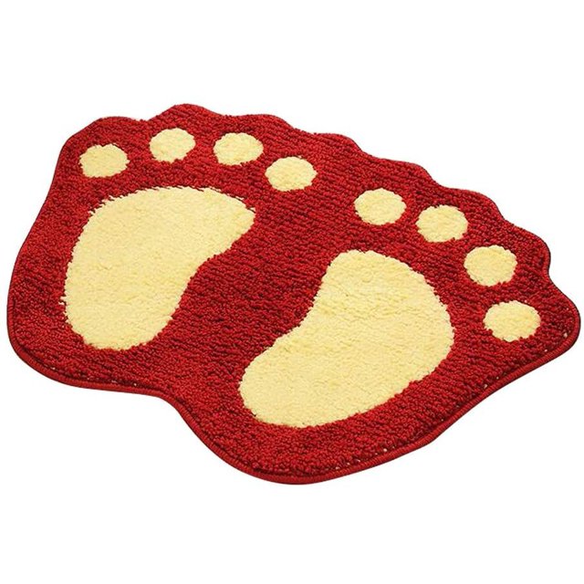 Cute Foot Pads Soft Microfiber Bathroom Rug Non Slip Doormat Cute Large Doormat Absorbent Carpet for Bedroom Kitchen Carpet