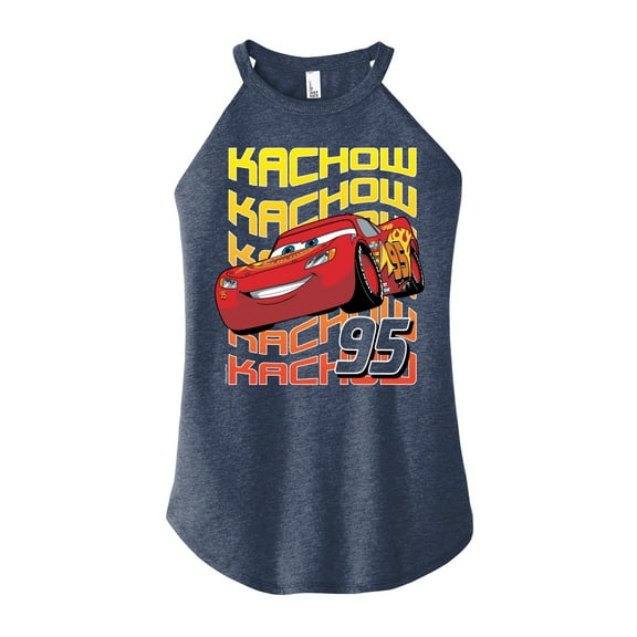 Disney Cars - Lightning McQueen KACHOW - Juniors High Neck Tank Top