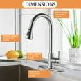 thumbnail image 2 of New Nickel Brushed Single Handle Pull Out Sprayer Kitchen Sink Faucet W/Cover - Silver, 2 of 7