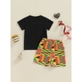 thumbnail image 5 of vera natura 2Pcs Baby Boy Birthday Outfits Short Sleeve Crown Print T-Shirt + Shorts Set Infant Clothes, 5 of 8