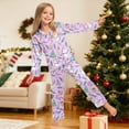 thumbnail image 5 of Gubotare Christmas Gifts for Girls Toddler & Kids Pajamas Set Seamless Snug fit Long Sleeve Loungewear Sleepwear 2pcs Pjs Set for Boys Girls Size 7-8 (Light Purple,7-8 Years), 5 of 9