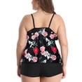 thumbnail image 4 of Womens Plus Size Tankini Swimsuits with Shorts 2 Piece Ruffled Bathing Suit Floral Printed Swimwear, 4 of 10