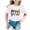 White, variant on Bmisegm Cute Tops For Girls Girls Summer Tops Short Sleeve Casual Loose Fit Round Neck Cute Cartoon Print Tee Shirt For Toddler Kids Comfortable Daily Wear Girls Tops 12-14 Years 150