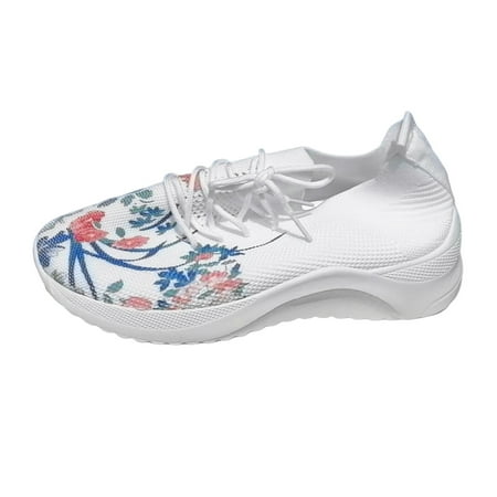 

nsendm Women s Slip-on Comfort Walking Sneaker Womens Slip On Walking Sneakers White 42