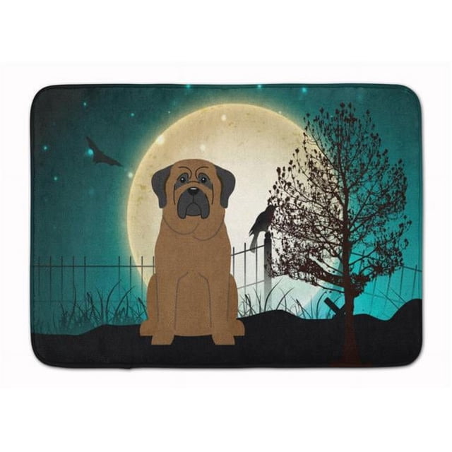 Carolines Treasures BB2274RUG Halloween Scary Bullmastiff Machine Washable Memory Foam Mat