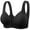 Black, variant on YHAJDS Women's Seamless Comfortable Daily Bra, Women's Bras Everyday Bras Wireless Bra Front Closure with Wide Straps Lightly Padded Cups for Gentle Lift and Support