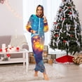 thumbnail image 6 of Owl Reading Adult onesie Pajamas, Crystal Velvet Ultra Soft Warm Jumpsuit for Men and Women, 6 of 7