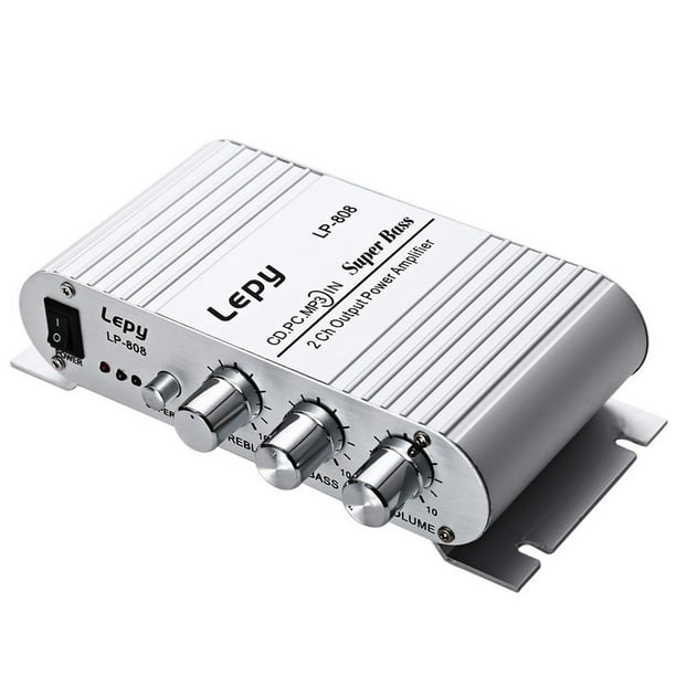 Amplificador de potencia para motocicleta y coche, Radio HIFI, Audio, USB, SD, MP3, amplificador para el hogar, carcasa de aluminio Inevent DZ2809-02B