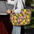 thumbnail image 7 of KLL Tulips Flowers Print Large Beach Tote Bag Women Waterproof Sandproof Zipper Beach Tote Bag for Pool Gym Grocery Travel with Wet Pocket, 7 of 7