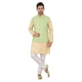thumbnail image 1 of eloria Men's Nehru Jacket Waistcoat Indian Waistcoat Blazer Jacquard Jacket, 1 of 7