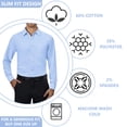 thumbnail image 3 of Mens Long Sleeve Slim-Fit Design Dress Shirts, 3 of 4