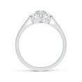 thumbnail image 2 of ANGARA Natural Style Cushion Diamond Ornate Engagement Ring in 14K White Gold for Women (Size-4mm| Color-H| Clarity-SI2) | April Birthstone, Anniversary, Jewelry Gift for Women | Natural Diamond Ring, 2 of 9