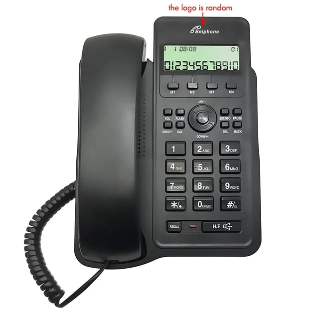 Téléphone Fixe Filaire de Bureau avec Écran LCD / Afficheur d'Appels / Mains Libres