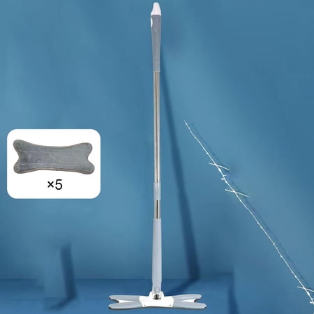 Microfiber Flat Mop for Floor Cleaning Hand Free Washing Household Floor Mop Self Wringing Floor Dust Mop Flat Mop for Garage, Home, Floor, Indoor