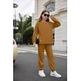 thumbnail image 6 of Arshiner Girls 2 Piece Outfits Tracksuits Casual Crewneck Sweatshirts Side Zipper Pullover and High Waisted Sweatpants Set, 6 of 6