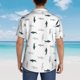thumbnail image 4 of Fotbe Cute Shark Camisa Hawaiana para Hombre Unisex – Camisa Casual de Verano con Botones de Manga Corta de Algodón y Lino,Large, 4 of 7