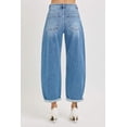 thumbnail image 3 of Risen Jeans - High Rise Cropped Barrel Leg Jeans in Vintage Dark Indigo (27.5" Inseam) - PGA21024, 3 of 10