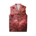 thumbnail image 5 of Resicozy Men's Valentines Day Sweater Vest Dressy Knit V Neck Button Down Casual Print Sleeveless Cardigan Sweaters Red#1 XL, 5 of 6