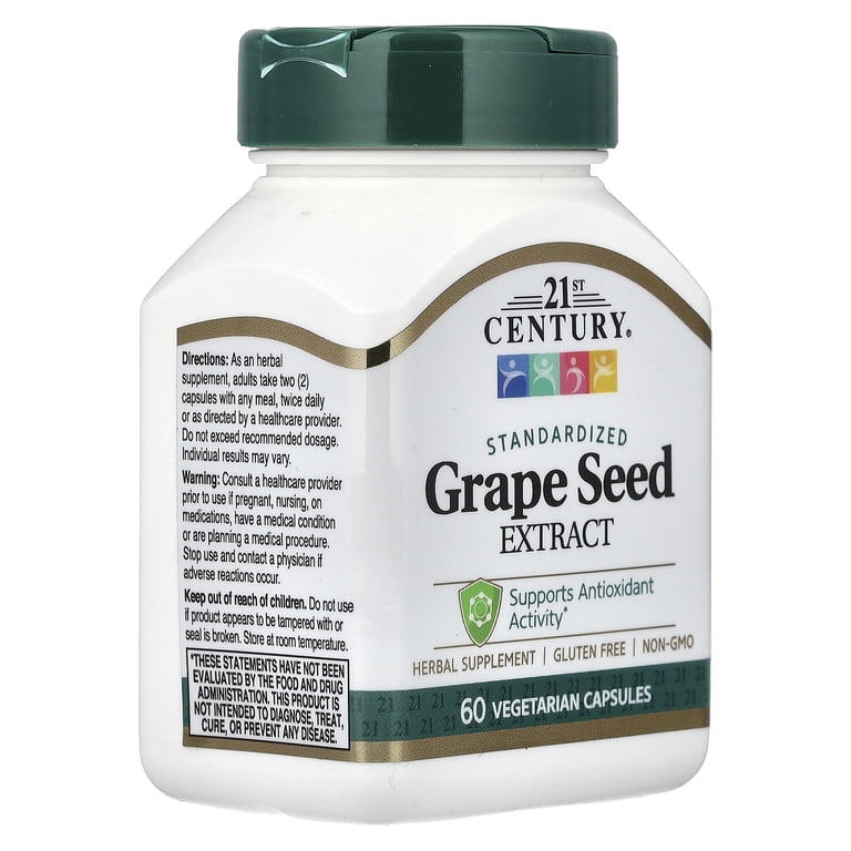 21st Century Grape Seed Extract 100mg Capsules, 60 Ct - Walmart.com