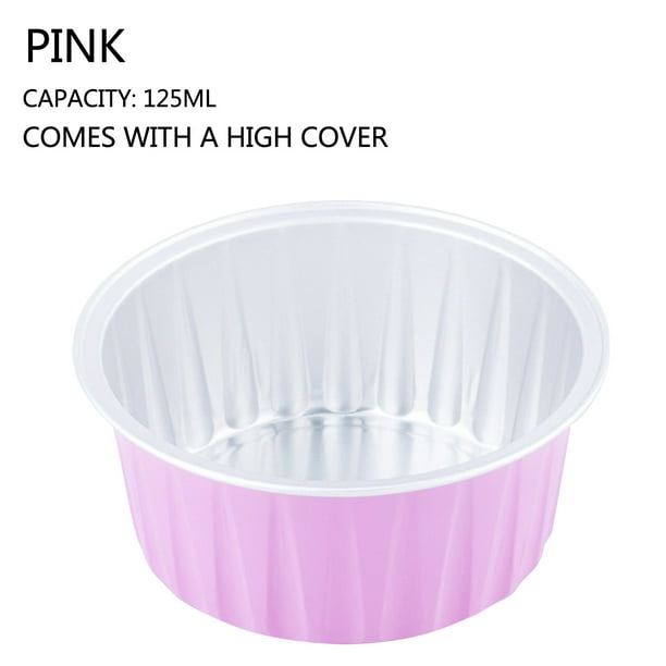 Tazas de aluminio para cupcakes, tazas redondas para cupcakes con tapa, mini tazas para cupcakes, tazas para hornear en la cocina, 100 unidades Wmkox8yii hjk6143